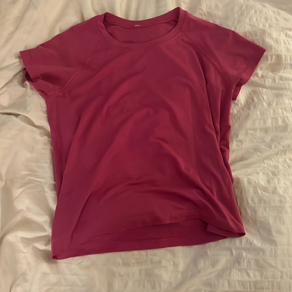 COPY - Lululemon SONIC PINK swiftly short sleeve T-shirt *RACE LENGTH